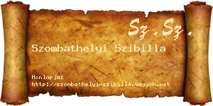 Szombathelyi Szibilla névjegykártya
